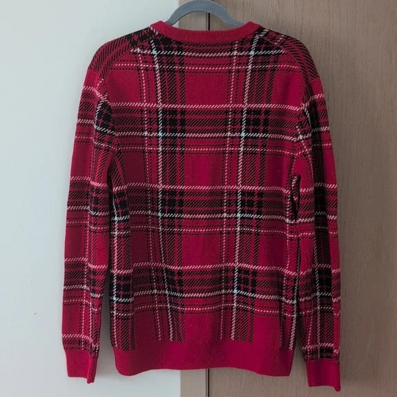 Charter Club Men's Red Plaid Sweater - Picture 4 of 4